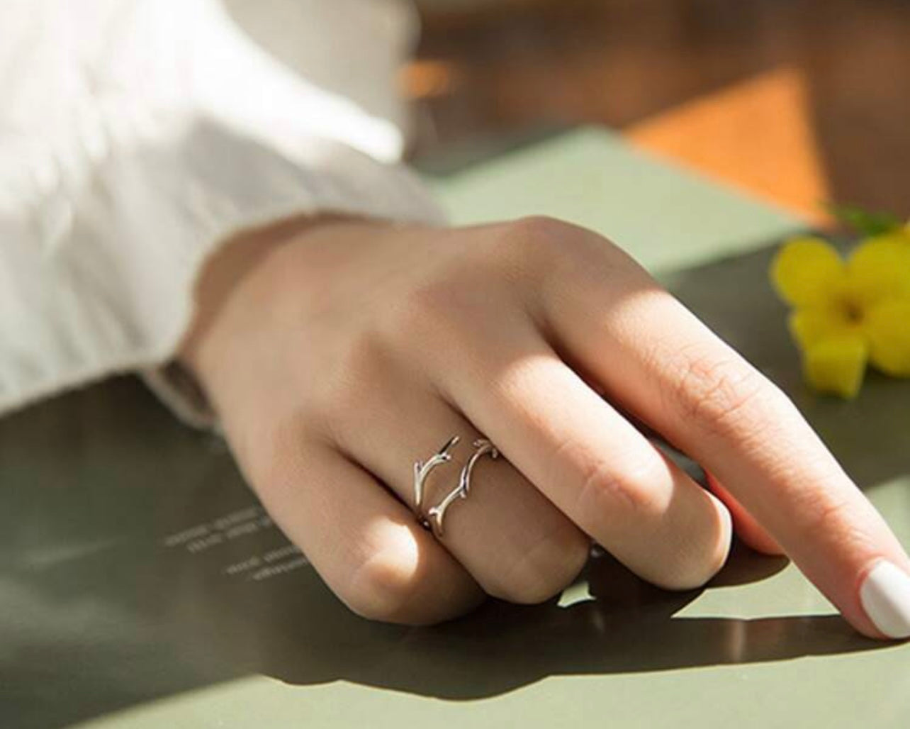 Sterling silver Antler ring