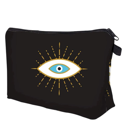 Graphic Make-up bag Black