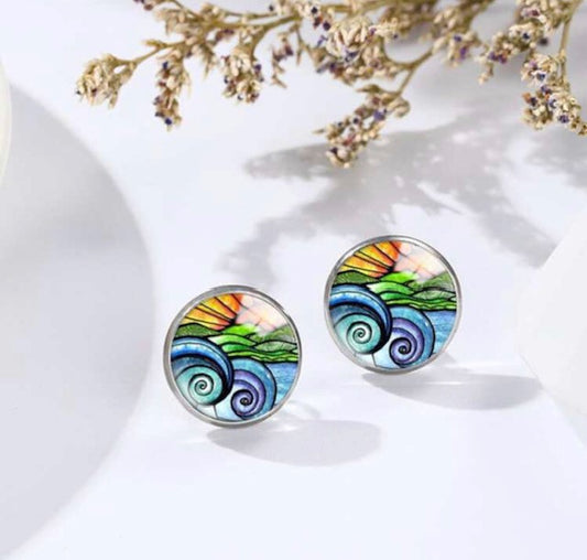 Art inspired Studs